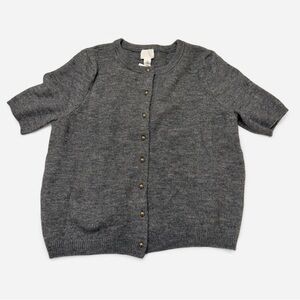 H&M Grey short sleeve top/cardigan. Brand new. Size L.
